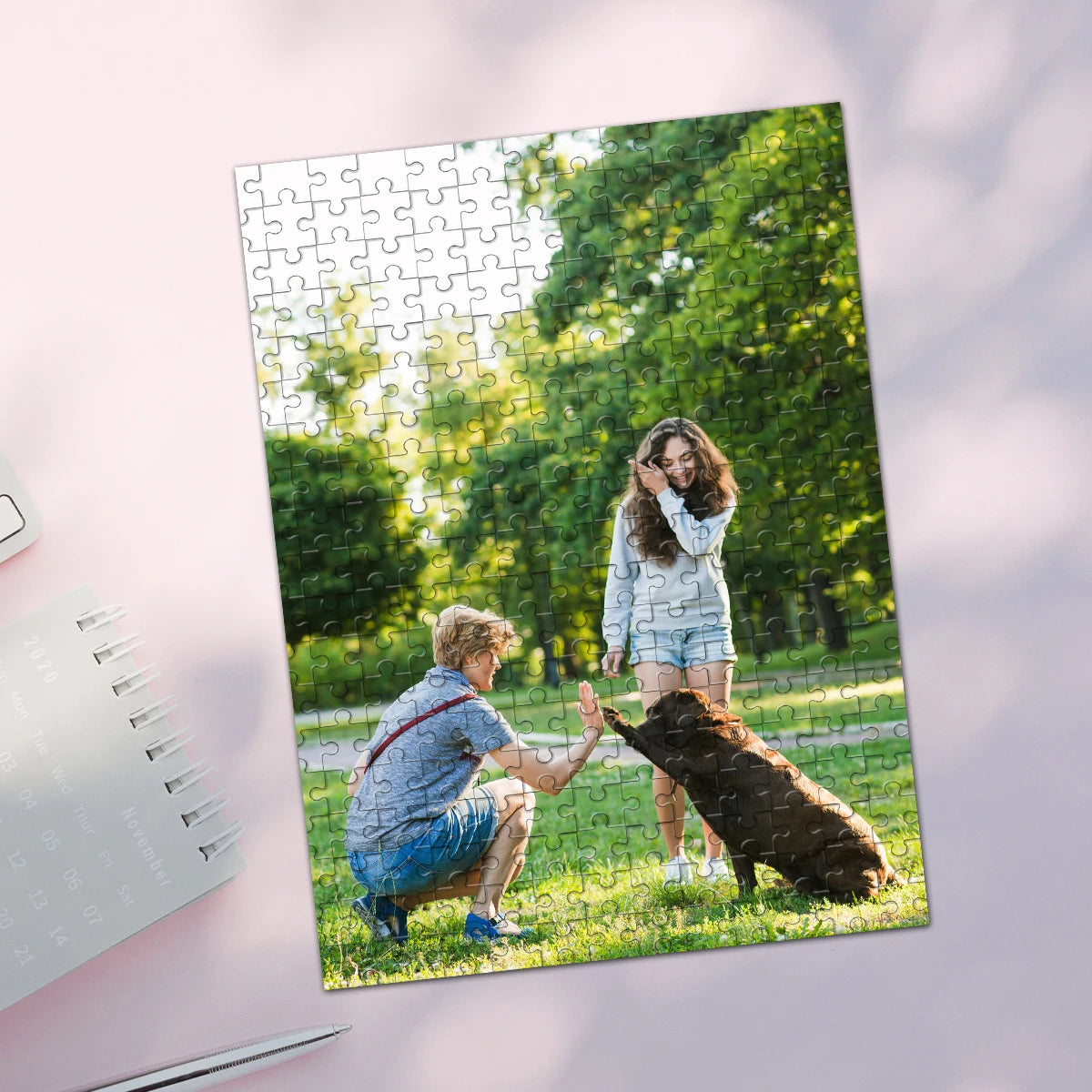 35/300/500/1000pcs Personalized Custom Photo Puzzle pet Holiday Party Gift Birthday Wedding Anniversary Mother Father's Day Bac