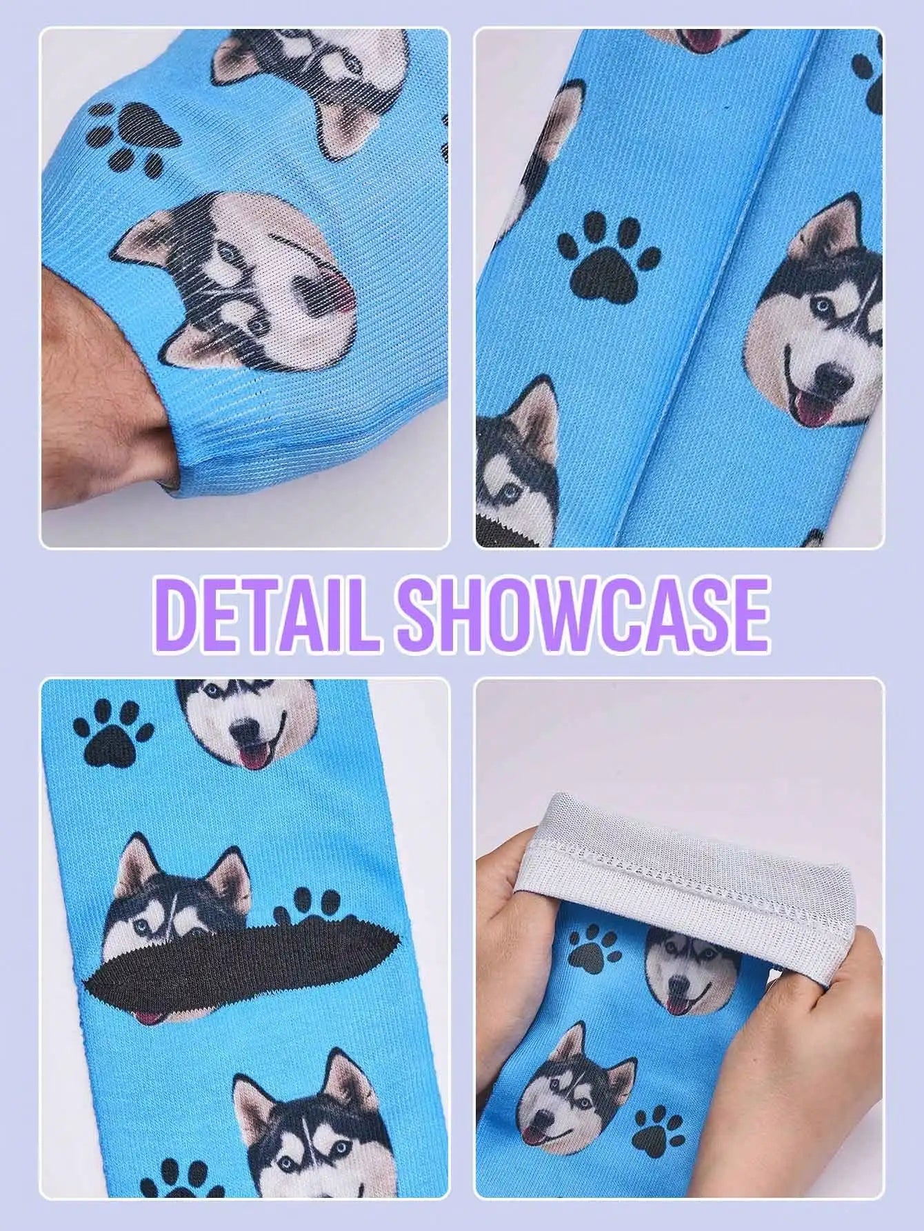 Custom Photo Socks Mothers Day Personalized Mom Socks Family Picture Printed Socks Two Sizes Available Gift for Mom