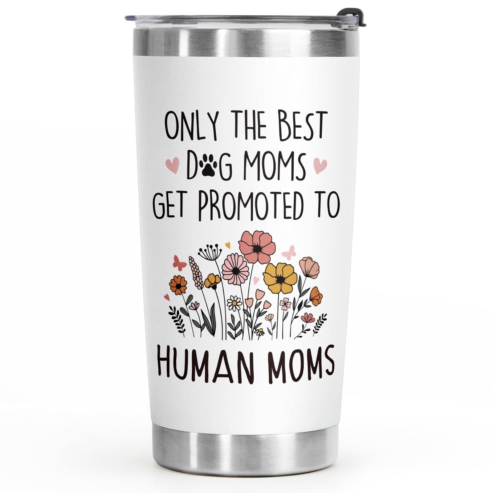 BaubleDazz New Mom Gifts for Women Pregnancy Must Haves Funny Dog Mom Gifts 20 oz Stainless Steel Tumbler Pregnancy Gifts for Expecting Mom Gifts for New Mom Mom to be Gift