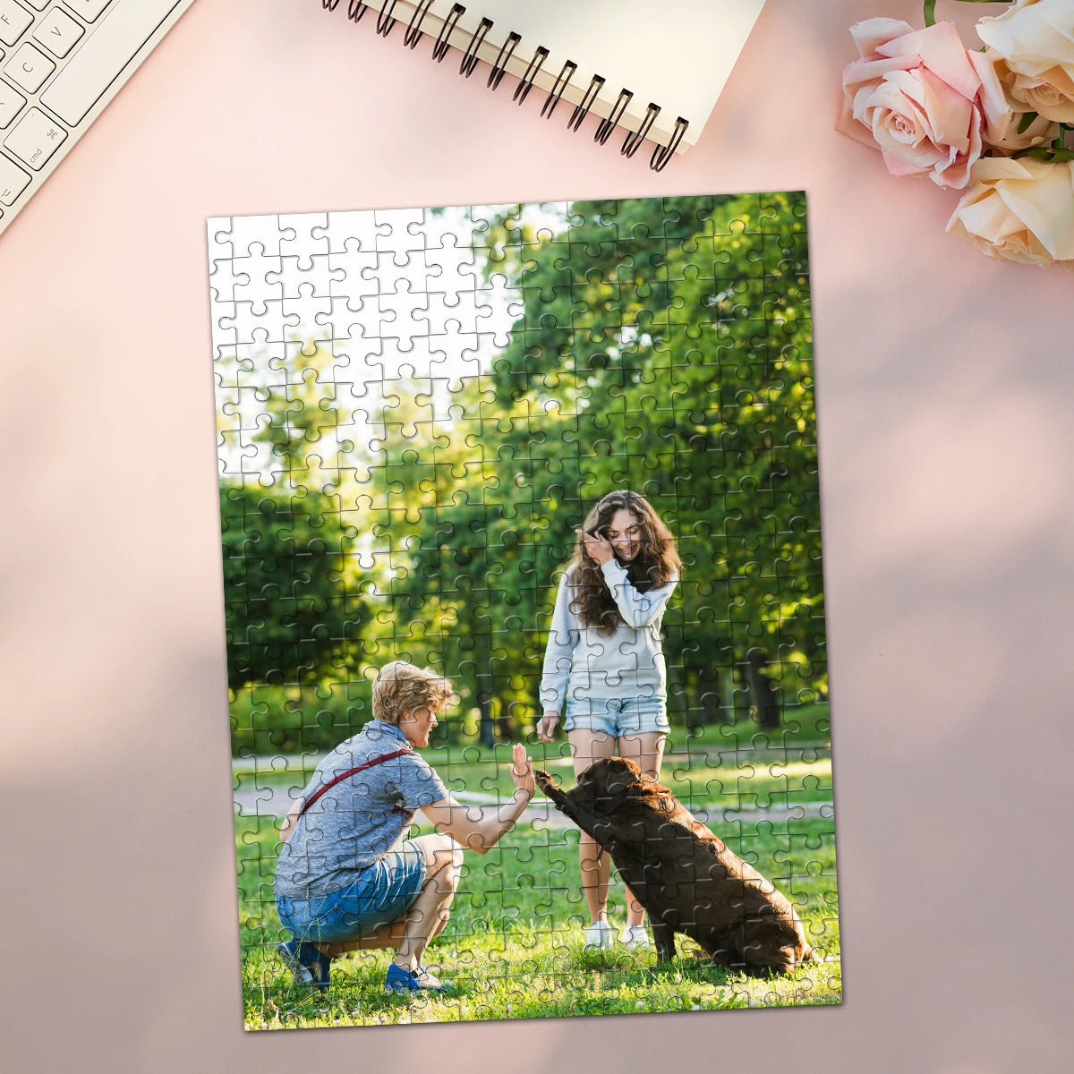35/300/500/1000pcs Personalized Custom Photo Puzzle pet Holiday Party Gift Birthday Wedding Anniversary Mother Father's Day Bac